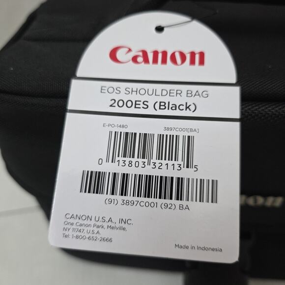 Authentic Canon 200ES EOS DSLR Black Camera Gadget Bag Adjustable Strap Rugged - Picture 3 of 7